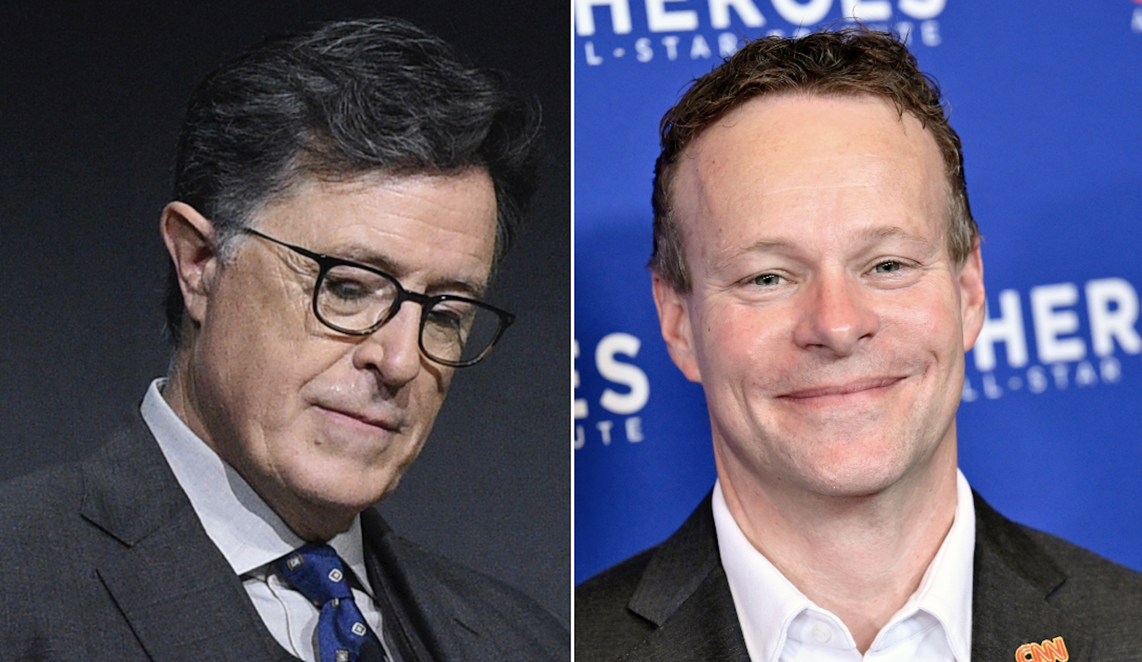 Stephen Colbert and Chris Licht